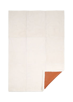 Addison Lammeskindstæppe | Double Face | Korthåret Læderbrun/Hvid