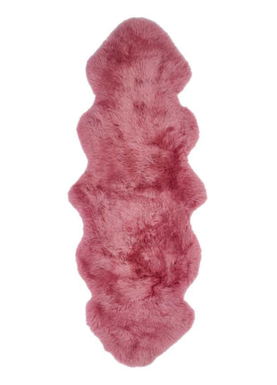 Dobbelt lammeskind premium | Langhåret | New Zealand | 180x60 cm Malaga Pink