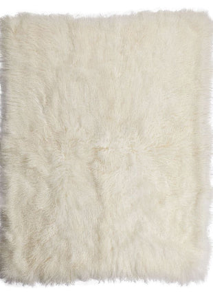 Plaid | Lammeskind | Premium | Langhåret | 180x140 cm Hvid