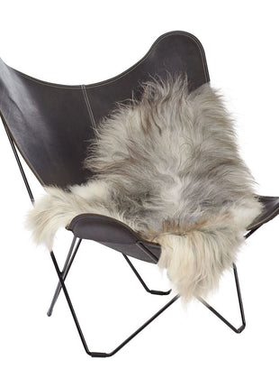 Lammeskind | Langhåret | Island | 120+x60 cm Naturgrå