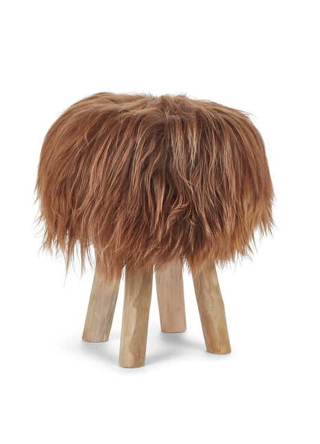 Skammel | Genbrugt Teak Træ | D34xH48 cm