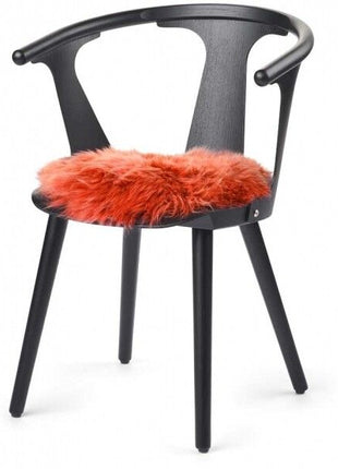 Sædehynde | Lammeskind | Langhåret | D38 cm Pangorange