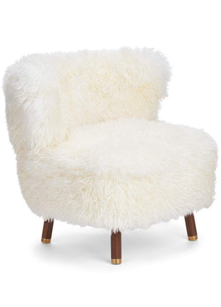 Emil lænestol | Langhåret Hvid