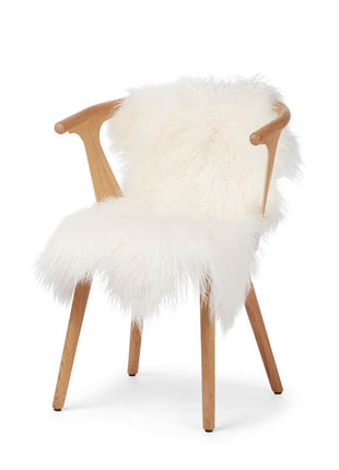 Lammeskind | Krøllet | Tibet | 85x50 cm Hvid