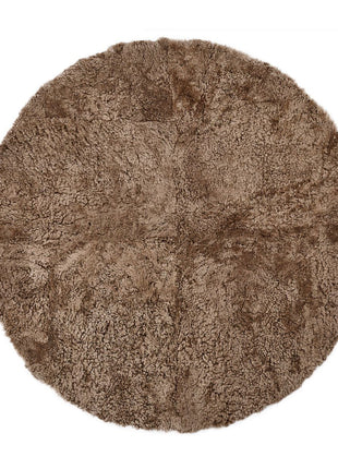 Korthåret Designtæppe af Lammeskind | D180 cm