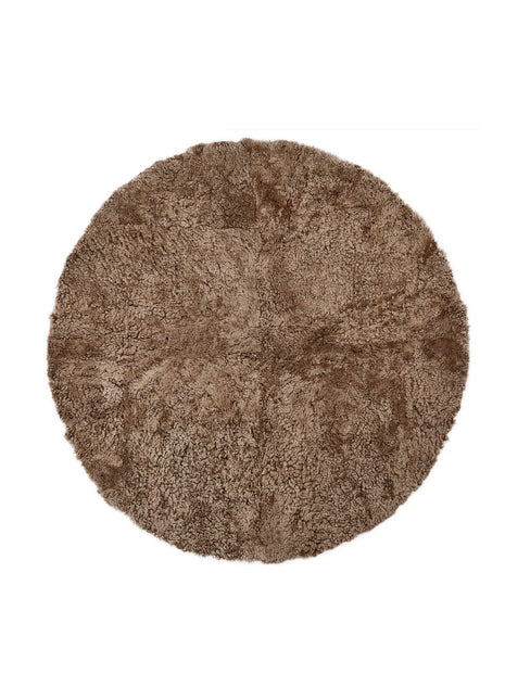 Korthåret Designtæppe af Lammeskind | D180 cm