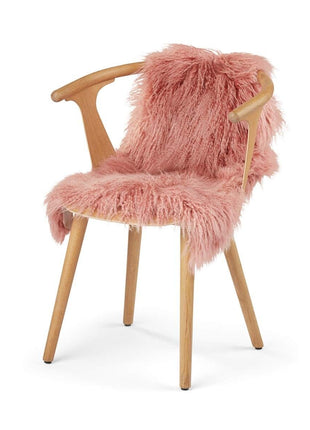 Lammeskind | Krøllet | Tibet | 85x50 cm Gammelrosa