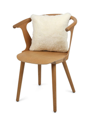 Lammeskindspude | Korthåret | New Zealand | 40x40 cm Hvid