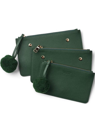 Camilla Clutch | 3 i 1 | Læder Antik Grøn
