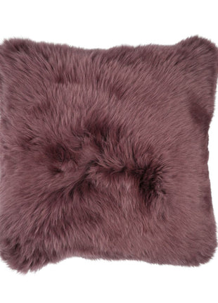 Lammeskindspude | Langhåret | New Zealand |  50x50 cm Lilla