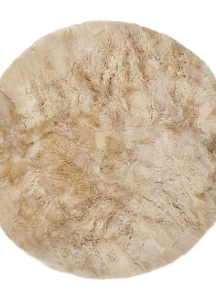 Gulvtæppe | Lammeskind | Langhåret | D140 cm Beige