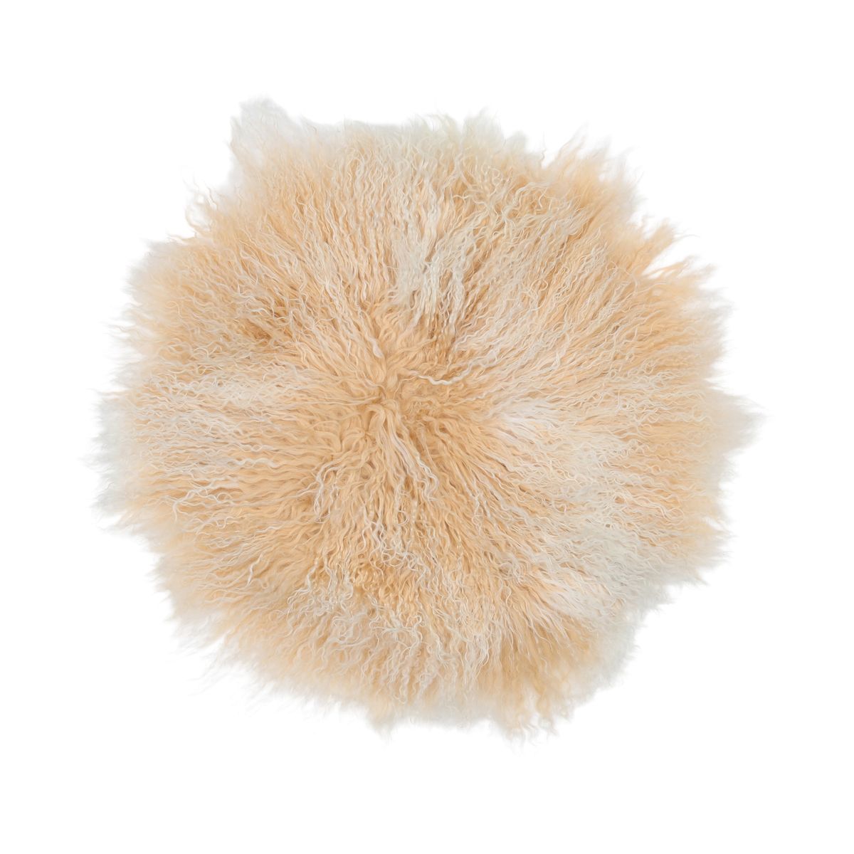 Sædehynde | Krøllet | Tibet | D34 cm Gylden Hvid