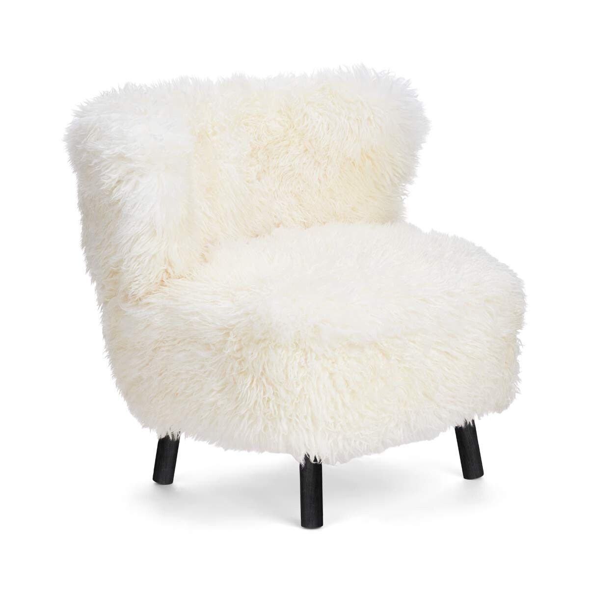 Emily Lounge Chair | Langhåret Snehvid