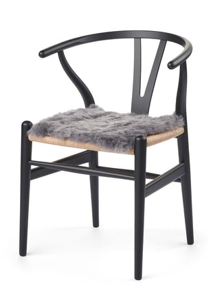 Sædehynde | Islandsk Lammeskind | Korthåret | 40x40 cm Grå