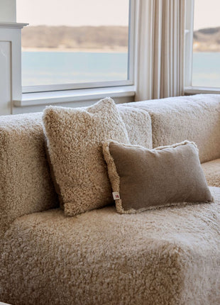 Classic Collection | Uldpude | Korthåret | 52x52 cm | 34x52 cm Beige/Pearl