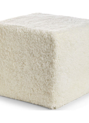 Puf | Lammeskind | Korthåret | 40x40x35 cm