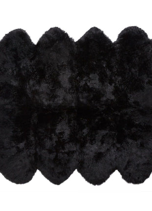 Gulvtæppe | Langhåret | New Zealand | 180x214 cm Sort