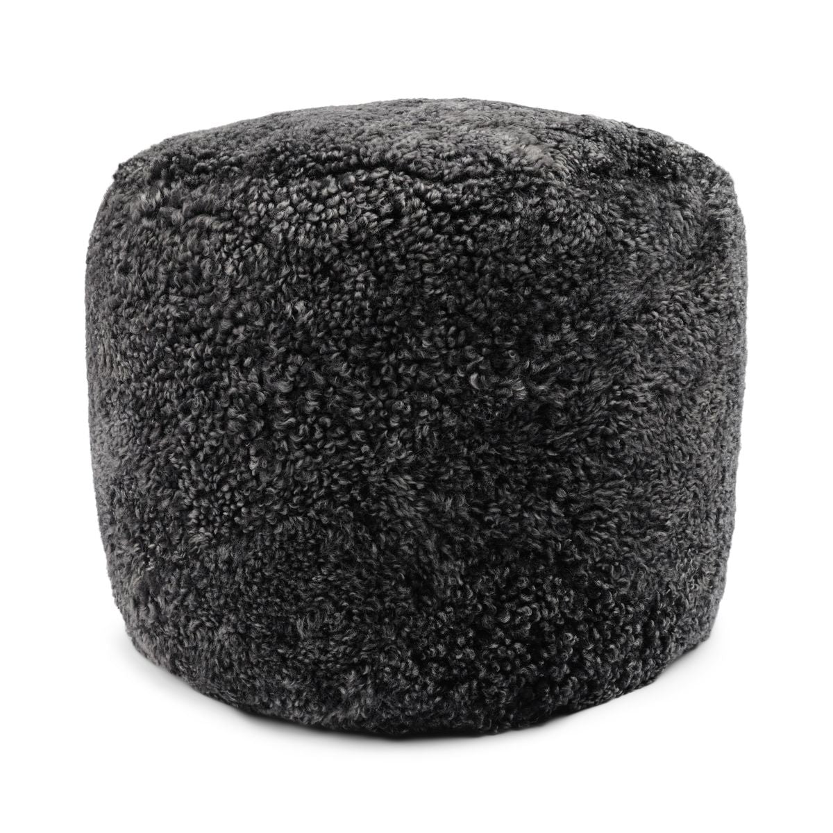Rund puf | Korthåret | New Zealand Antracitgrå