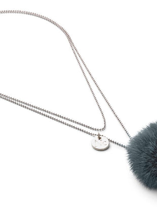 Halskæde Pom Pom Lys Pastelgrøn