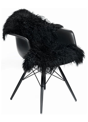 Lammeskind premium | Krøllet | Tibet | 135x50 cm Sort