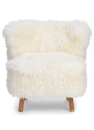 Emil lænestol | Langhåret Hvid