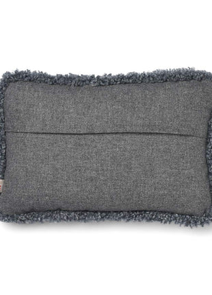 Lammeskindspude | Korthåret | 34x52 cm Grå / Lysegrå 