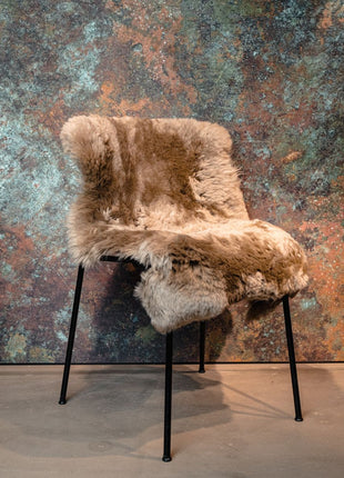 Merino Lammeskind | Langhåret | 90x60 cm Beige