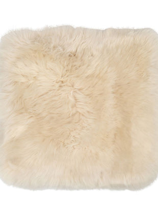 Sædehynde | Langhåret | New Zealand | Stofbagside | 40x40 cm Beige