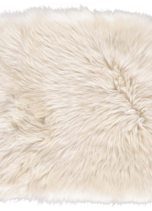 Sædehynde | Lammeskind | Langhåret | 37x37 cm Beige