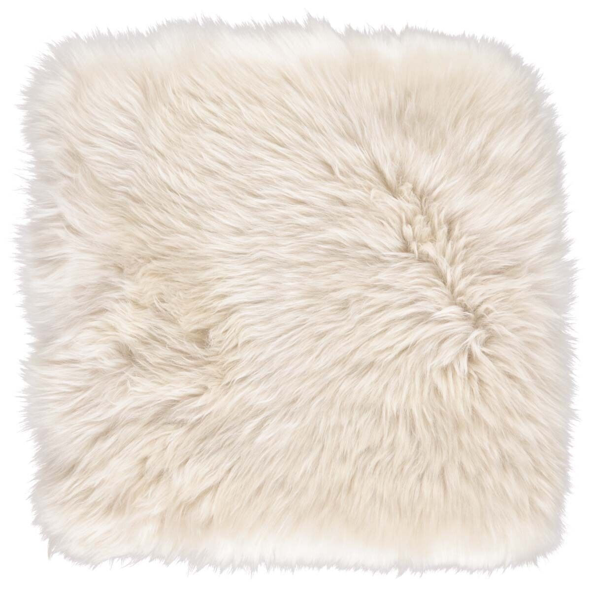 Sædehynde m/fyld | Langhåret | New Zealand | 37x37 cm Beige