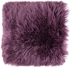 Lammeskindspude | Langhåret | New Zealand | 35x35 cm Aubergine
