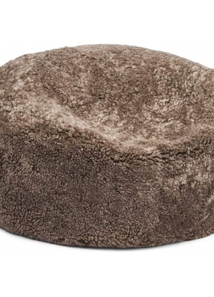 Sækkestol | Lammeskind | Korthåret | D75xH28 cm Taupe