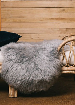 Lammeskind | Langhåret | New Zealand | 100x60 cm Lysegrå