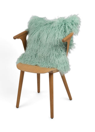 Lammeskindspude | Krøllet | Tibet | 50x50 cm Mynte