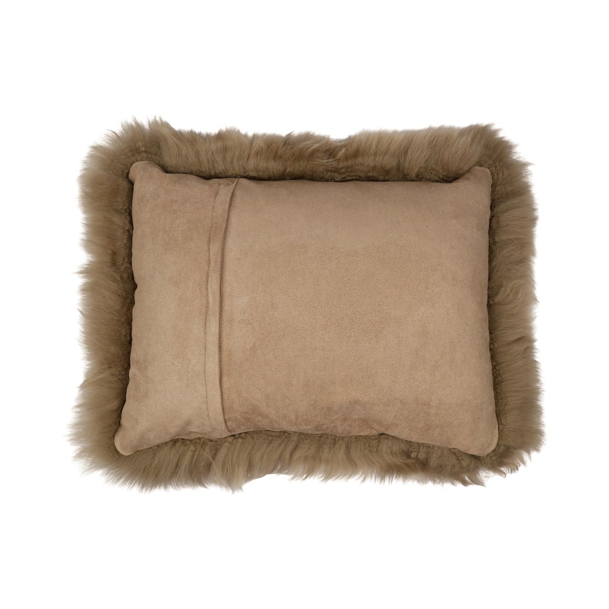 Lammeskindspude | Langhåret | New Zealand | 35x45 cm Taupe