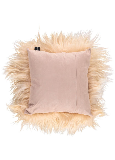 Lammeskindspude | Cashmere | Langhåret | 40x40 cm Varm Hvid