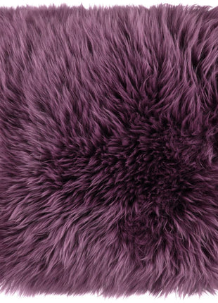 Lammeskindspude | Langhåret | 50x50 Lilla