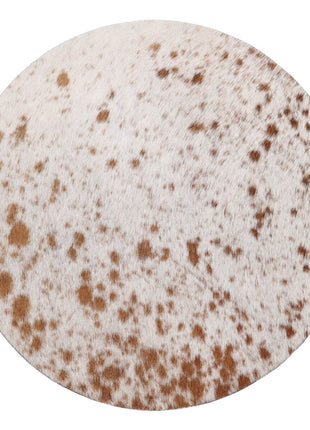 Sædehynde | Koskind | D37 cm Salt/Peber/Brun/Hvid