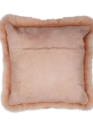 Lammeskindspude | Langhåret | New Zealand |  50x50 cm Rosa