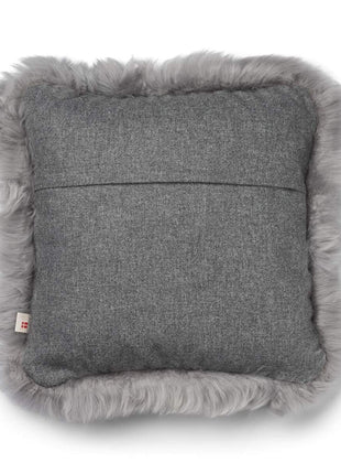 Pude af uld | Langhåret | 52x52 cm | 34x52 cm Grå / Lysegrå 