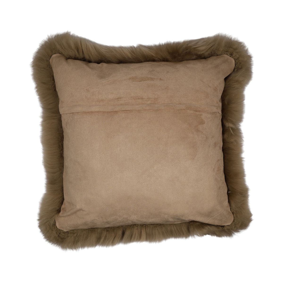 Lammeskindspude | Langhåret | New Zealand | 50x50 cm Taupe