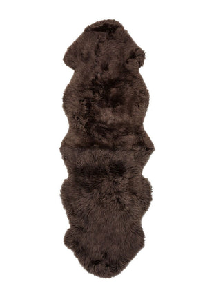 Dobbelt lammeskind premium | Langhåret | New Zealand | 180x60 cm Valnød