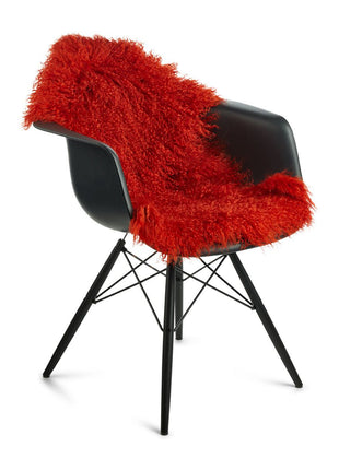 Lammeskind premium | Krøllet | Tibet | 85x50 cm Pangorange