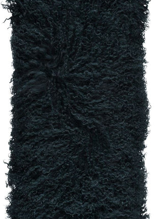 Lammeskindspude | Langhåret | 28x56 cm Blågrøn
