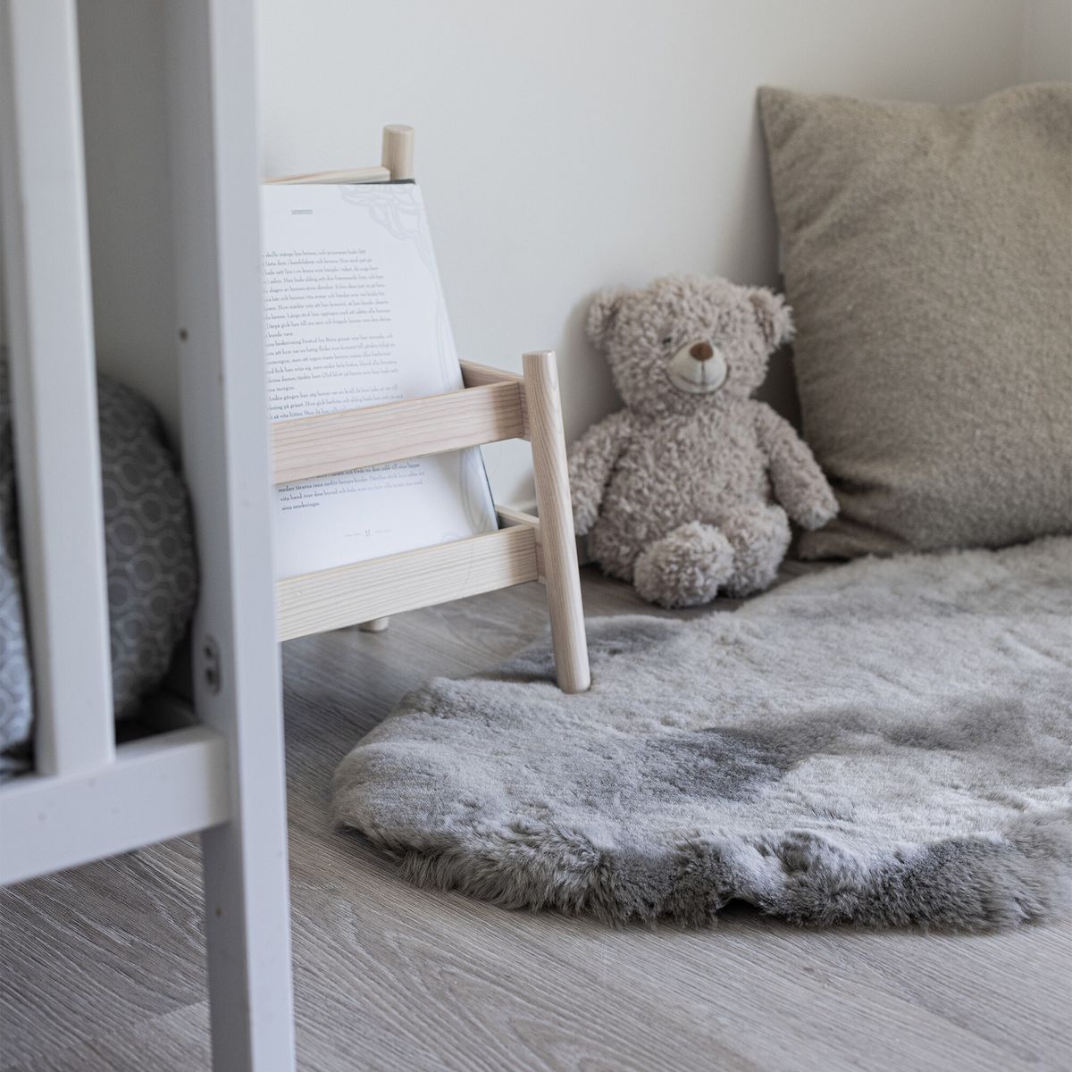 Lammeskind til børn & babyer | Perfekt til barnevognen 95 cm Lysegrå