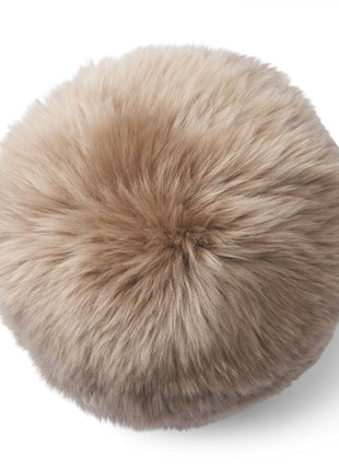 Angelite Pude | Lammeskind | Langhåret | New Zealand | Ø30 | Ø25 | Ø35 Lysebrun