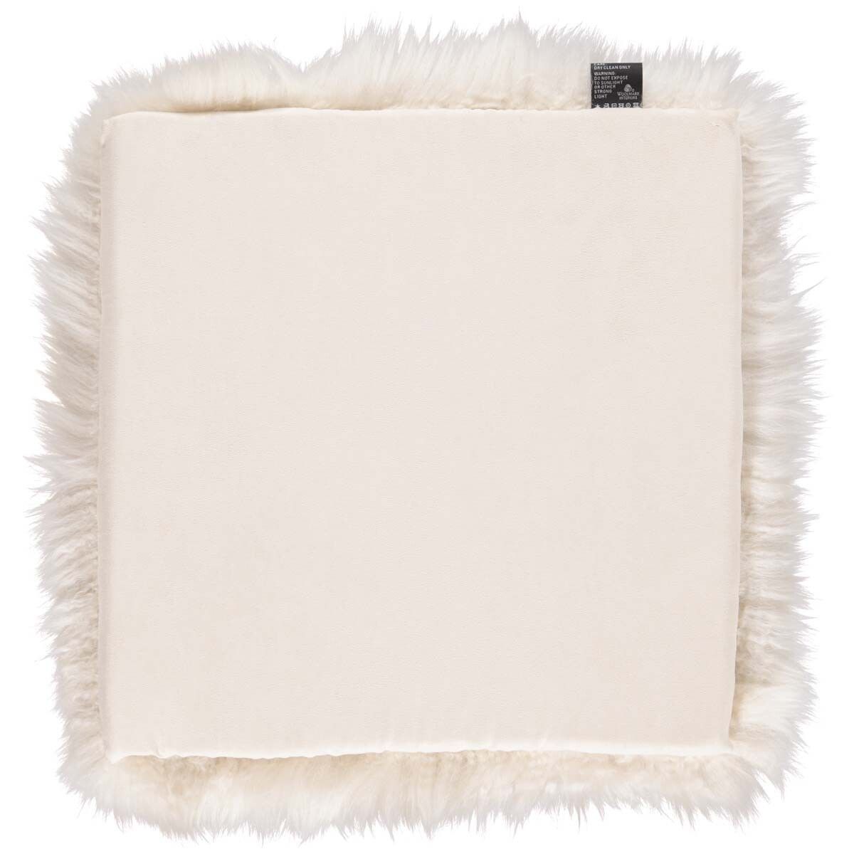 Sædehynde m/fyld | Langhåret | New Zealand | 37x37 cm Beige