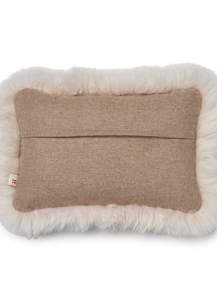 Pude af uld | Langhåret | 52x52 cm | 34x52 cm Beige / Beige