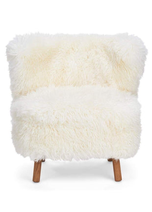 Emil lænestol | Langhåret Hvid