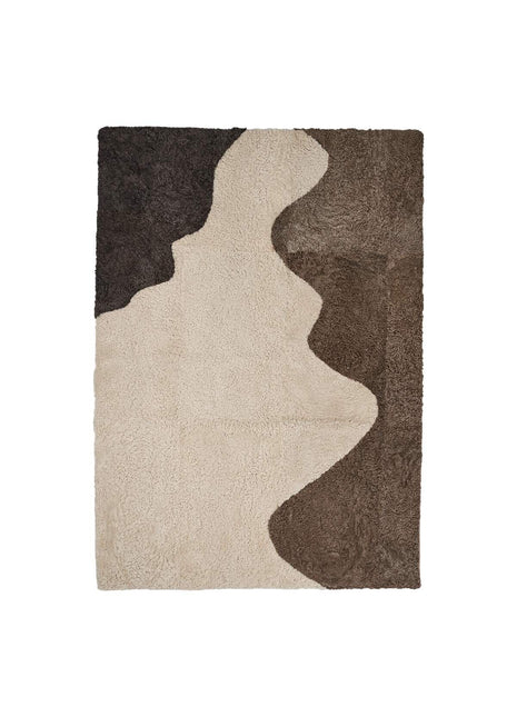 Gulvtæppe | River | Lammeskind | Korthåret Short Wool Curly Sheepskin River Design Rug